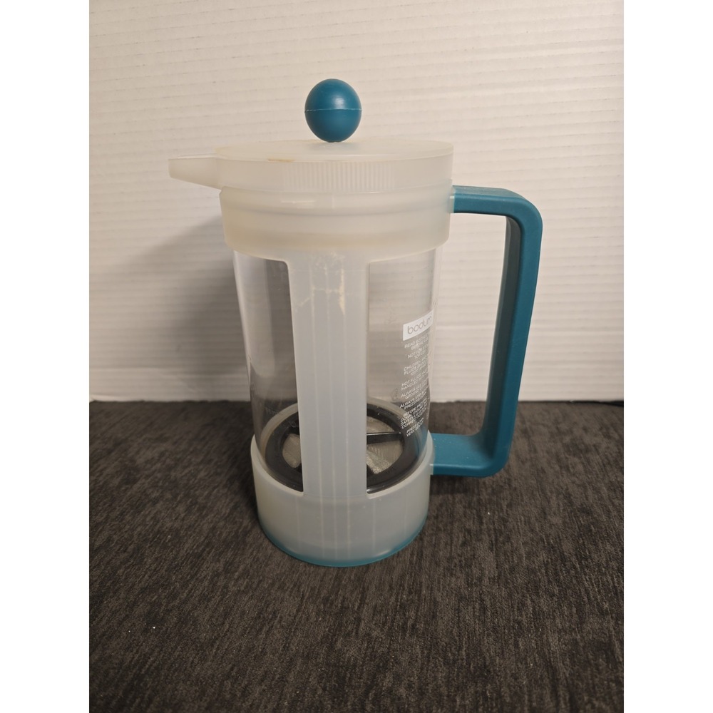 BODUM Bean Sustainable Coffee Maker Extra Lid 8 Cup 34 oz Teal Blue